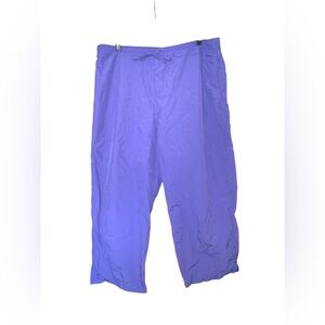 L.L.Bean Purple Blue‎ Lightweight Drawstring Nylon Outdoor Pants Size XL